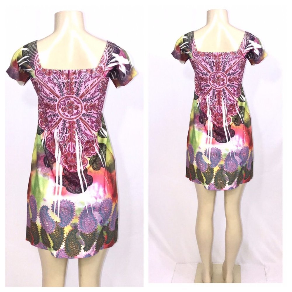 Pink Multi Color Mini Dress Small - Picture 4 of 5